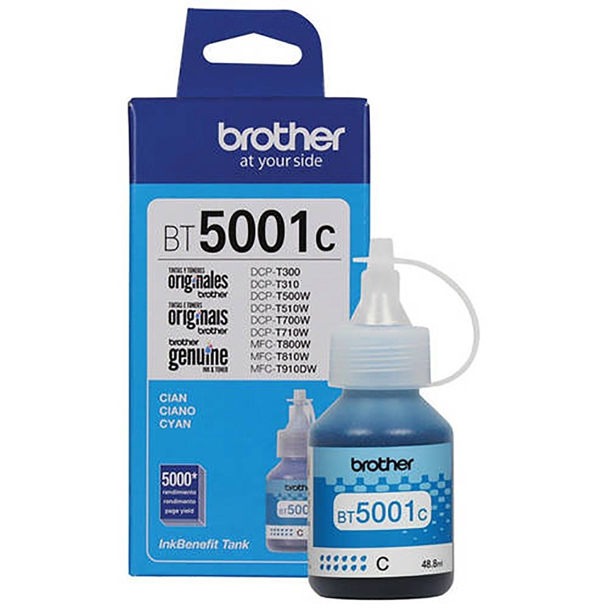 TINTA BROTHER BT5001C CYAN 2 — fotografía referencial