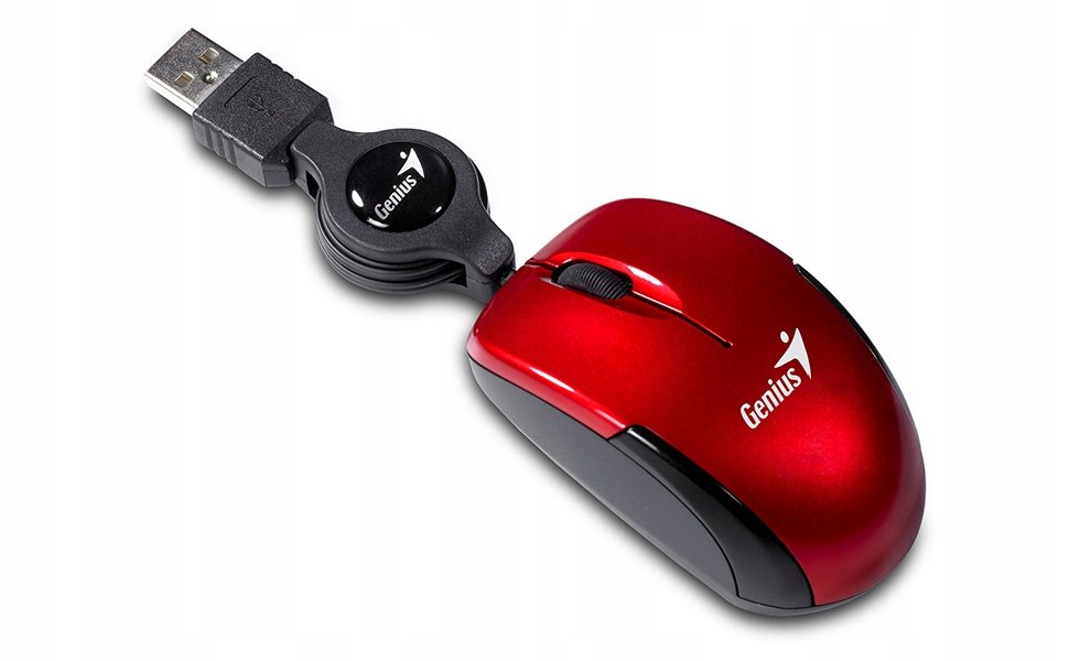 MOUSE GENIUS MICRO TRAVELER V2 USB RUBY — fotografía referencial