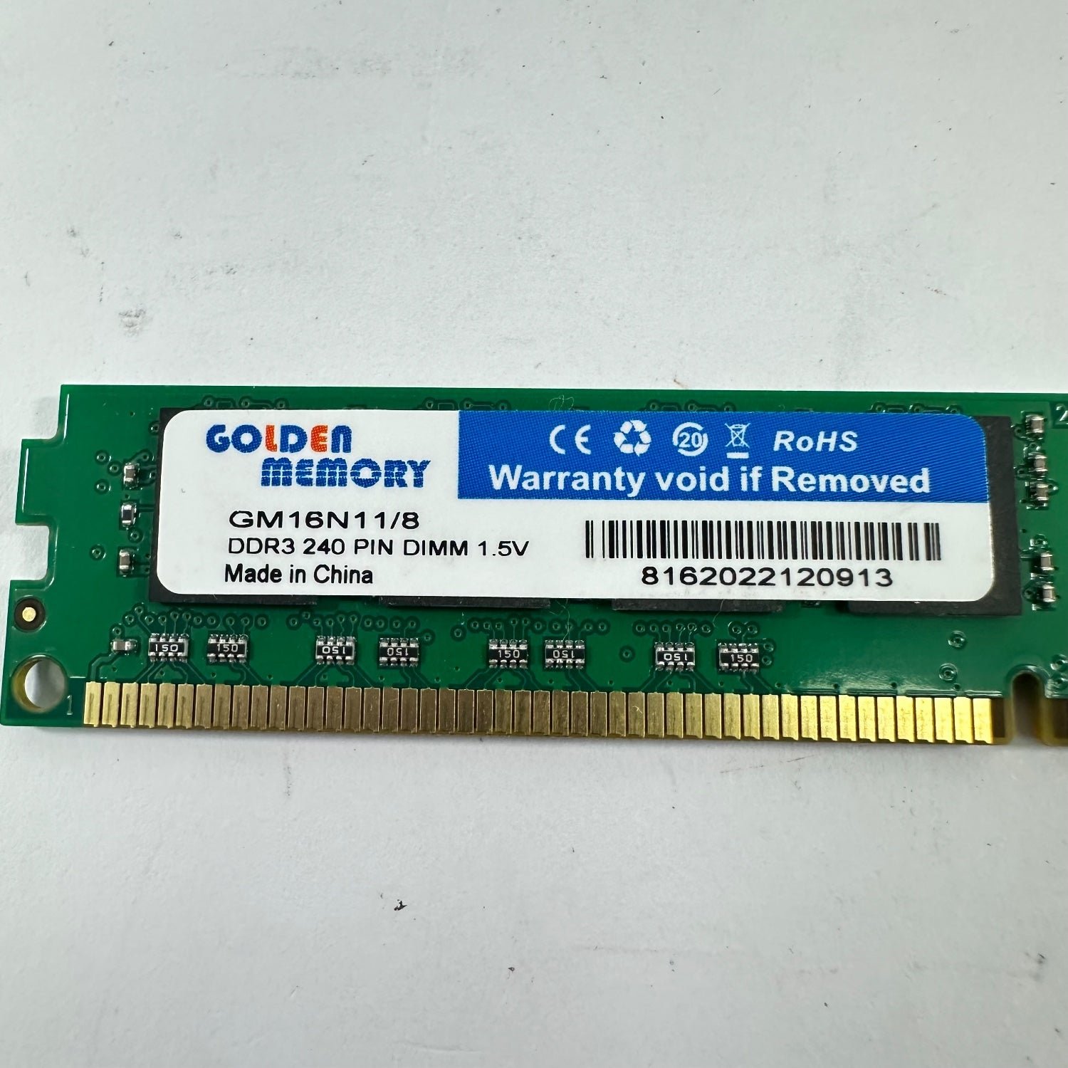 MEMORIA RAM DIMM GOLDEN GM16N11/8 8GB PC3-12800MHZ DDR3 — fotografía referencial