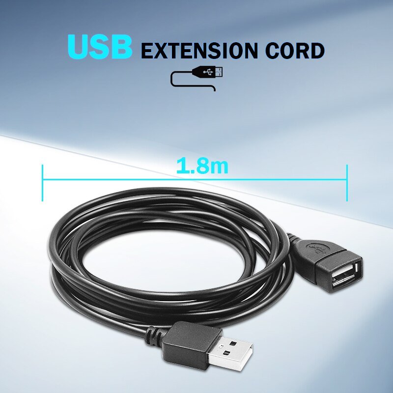 EXTENSOR DE CABLE USB DE 1.8 MT — fotografía referencial