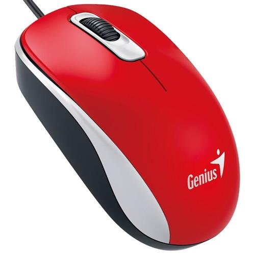 MOUSE GENIUS DX-110 USB OPTICO 100DPI RED — fotografía referencial