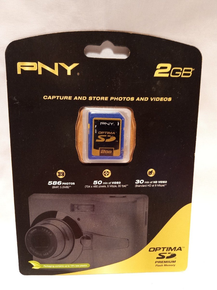 MEMORIA SD PNY 2GB — fotografía referencial