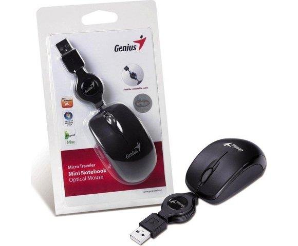 MOUSE GENIUS MICRO TRAVELER V2 USB BLACK — fotografía referencial