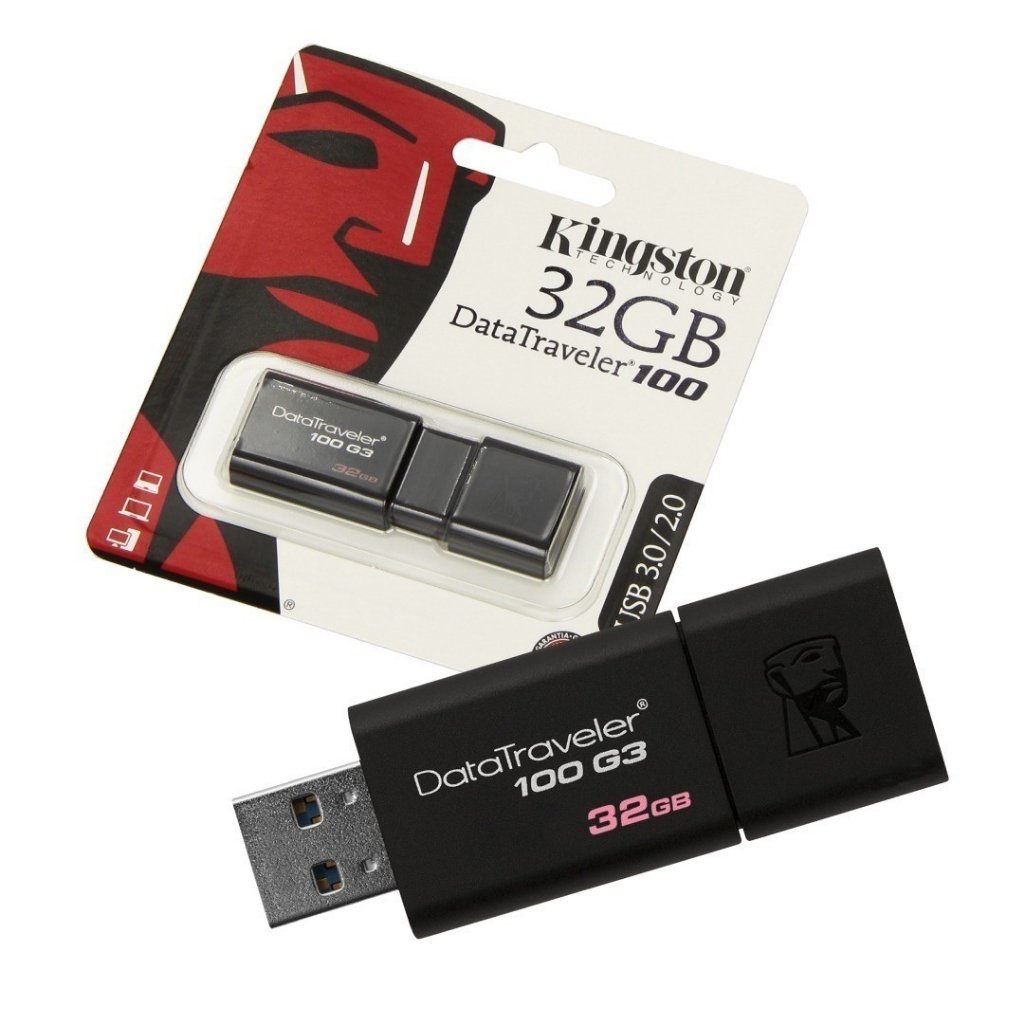 MEMORIA USB KINGSTON DT100G3 32GB 3.1/3.0/2.0 — fotografía referencial
