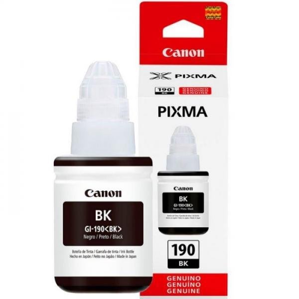 TINTA CANON GI-190BK BLACK 135ML. — fotografía referencial