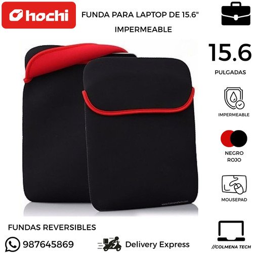FUNDA DE LAPTOP NEOPRENE HOCHI 15.6" PRO_LAP_CIERRE — fotografía referencial