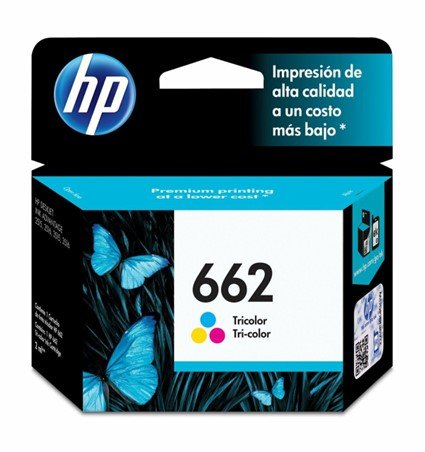 Cartucho de Tinta HP 662 Tricolor Original — fotografía referencial