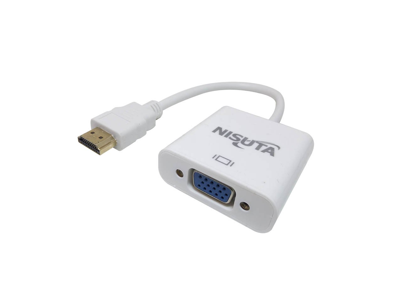 ADAPTADOR HDMI A VGA BLANCO — fotografía referencial