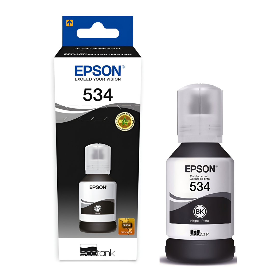 TINTA EPSON COMPATIBLE T534120-AL 534 BLACK 127ML. — fotografía referencial