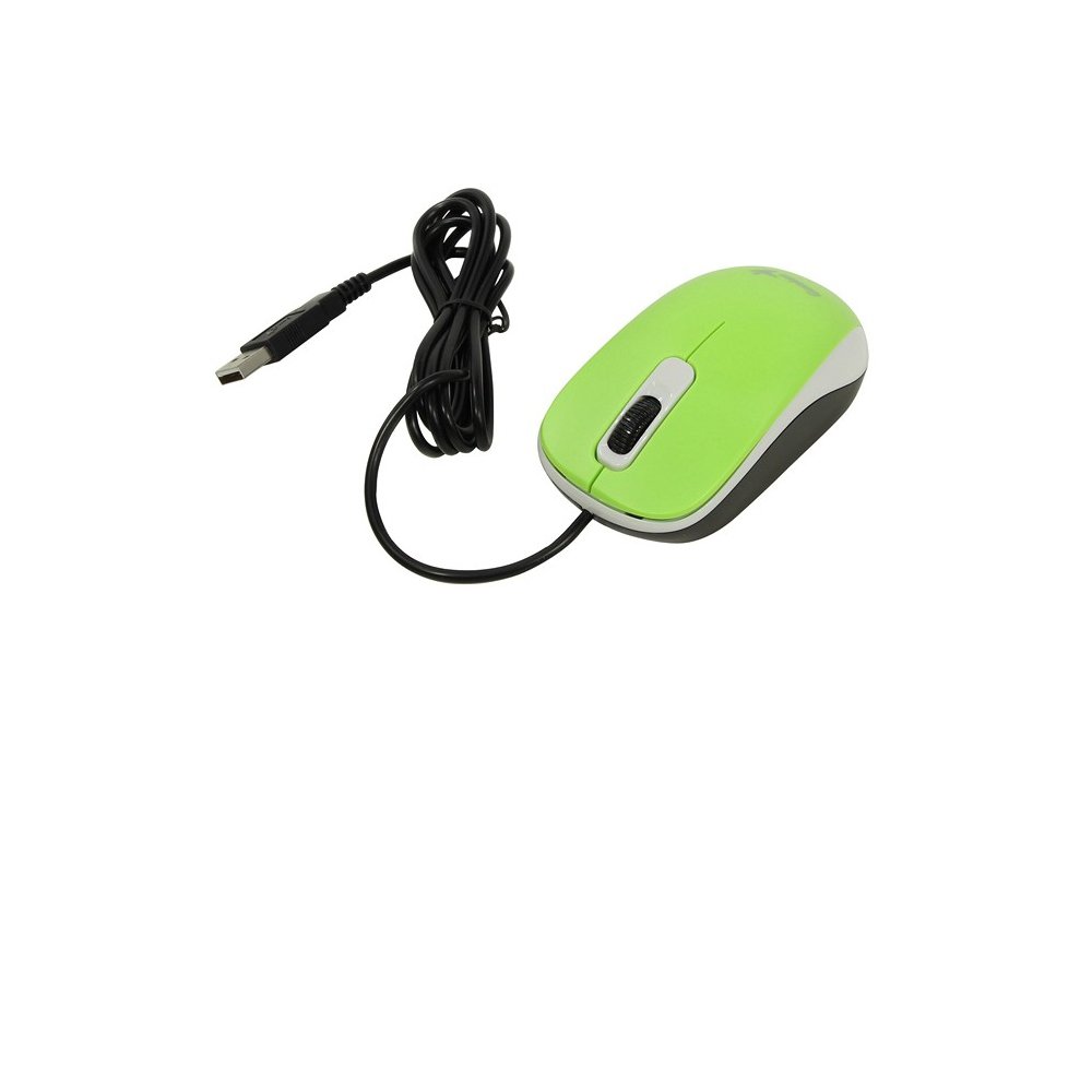 MOUSE GENIUS DX-110 USB OPTICO 100DPI GREEN — fotografía referencial