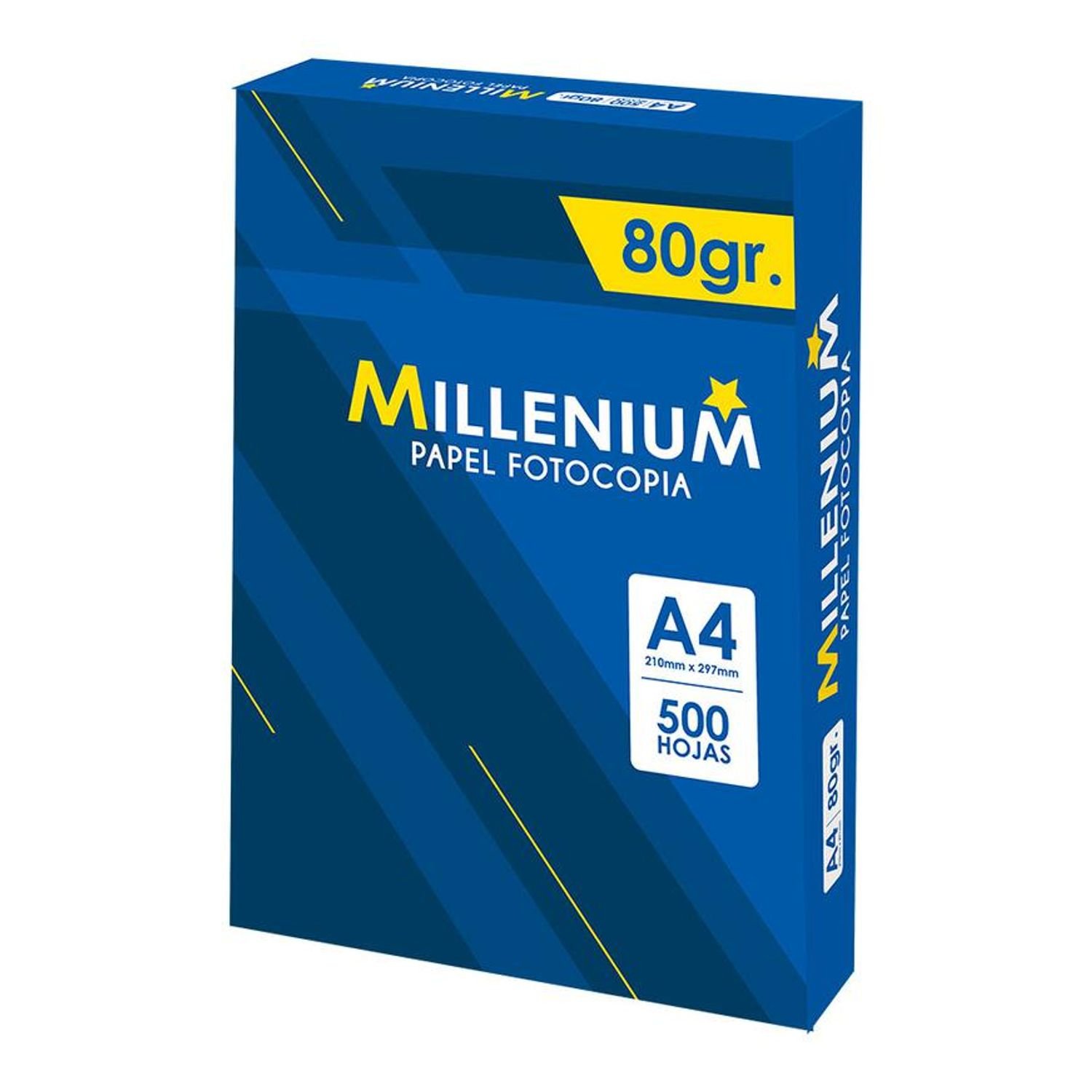 PAPEL FOTOC MILLENIUM 80GR A-4 PQTX500 — fotografía referencial