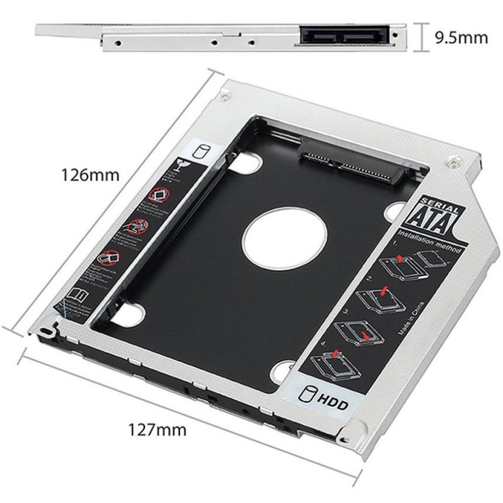 ADAPTADOR DE MEMORIA CADDY 9 5MM SLIM HOCHI — fotografía referencial