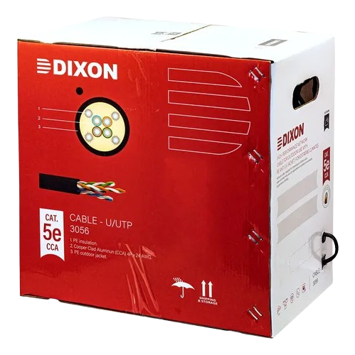 CABLE UTP DIXON  3056 CAT. 5e NEGRO P/EXTERIORES UV305M — fotografía referencial