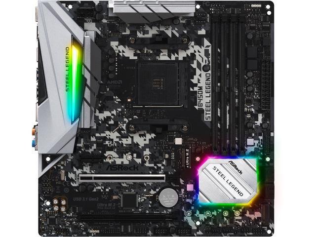 MOTHERBOARD P AMD ASROCK B450M STEEL LEGEND — fotografía referencial