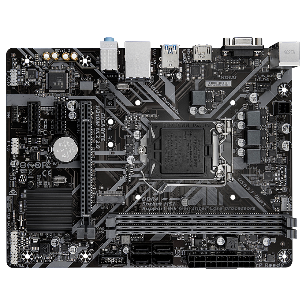 MOTHERBOARD P/INTEL GIGABYTE H310M M.2 2.0 — fotografía referencial