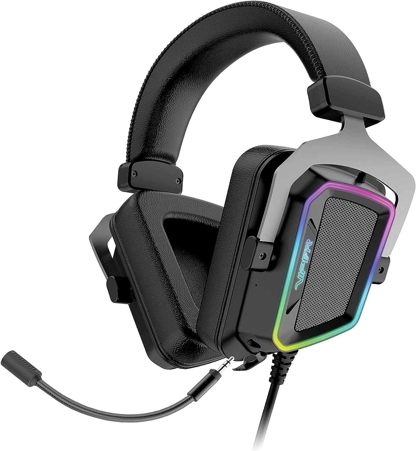 AURICULAR GAMING PATRIOT VIPER V380, 7.1 VIRTUAL, USB,RGB, C/ MICROFONO DESMONTABLE, 2,1M — fotografía referencial