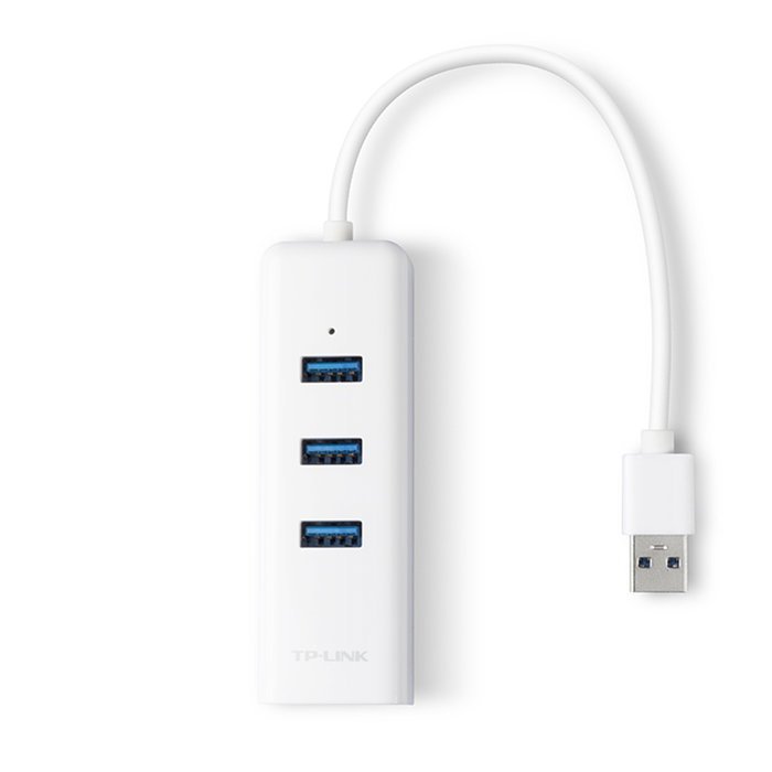 ADAPTADOR USB TP-LINK UE330 2 EN 1 GIGABIT ETHERNET/HUB 3.0 3P — fotografía referencial