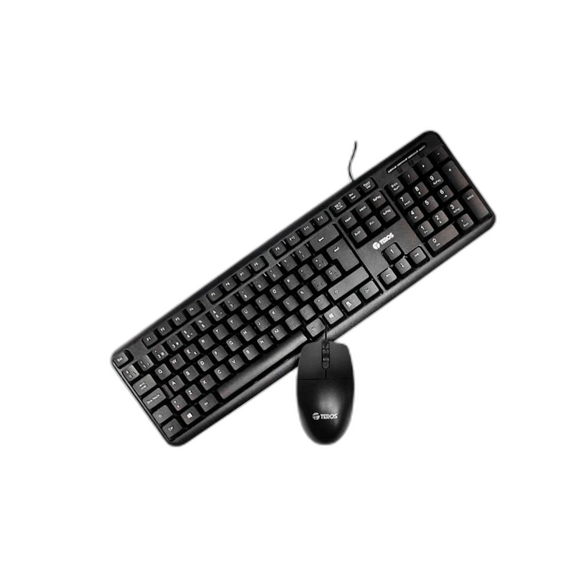 Fotografía referencial; puede variar del modelo exacto Kit Teclado y Mouse TEROS TE-4062N — fotografía referencial